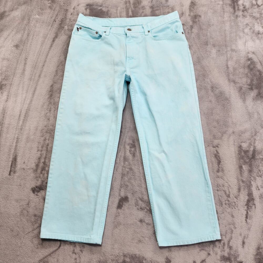 Vintage Ralph Lauren Jeans Womens 10 Blue Bleached Cropped Saturday Jean Casual